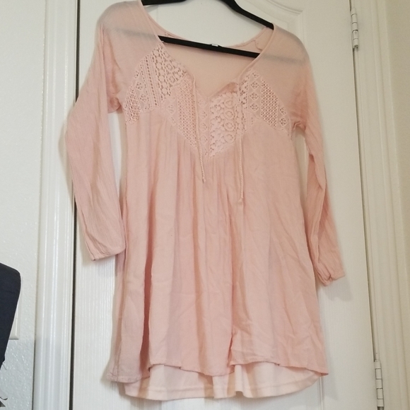 peach babydoll dress